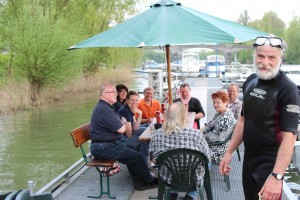 On the dock with the folks